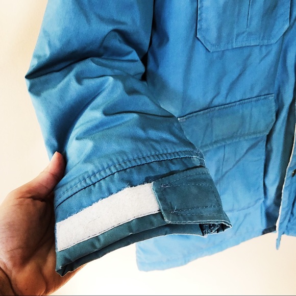 VINTAGE Woolrich blue insulated zip up jacket - Picture 3 of 8